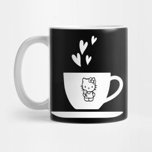 lovely kitty cat, Funny coffee cup, coffee lovers gift, coffee gift, coffee cozy, birthday, cafeteria’s stickers, fashion Design, restaurants and laptop stickers, lovely coffee cup with Kitty cat inside Mug